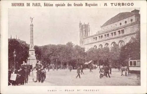 Ak Paris VI, Place du Chatelet