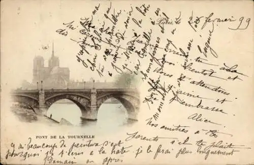 Ak Paris IV,  Pont de la Tournelle