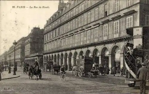 Ak Paris I Louvre, La Rue de Rivoli