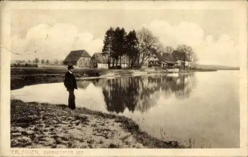 Ak Erlangen in Mittelfranken Bayern, Oberndorfersee