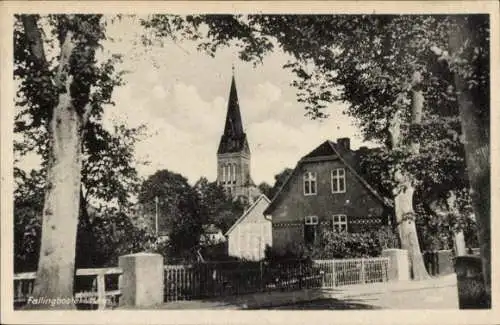 Ak Bad Fallingbostel im Heidekreis, Straßenpartie, Kirchturm