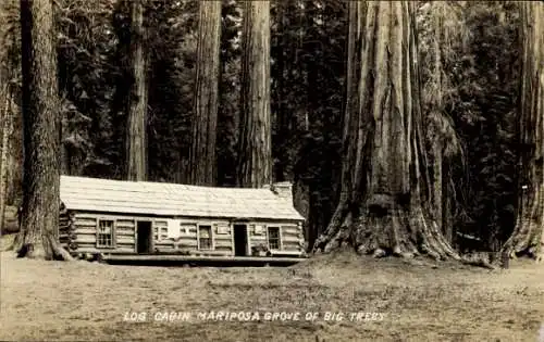 Ak Yosemite National Park Kalifornien USA, Mariposa, Grove of Big Trees, Log Cabin