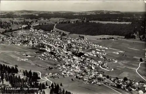 Ak Tramelan Kanton Bern, vue aerienne