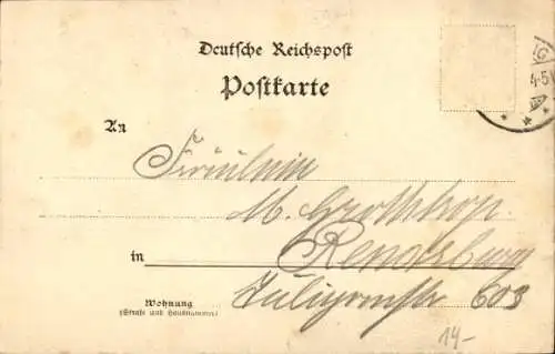 Passepartout Ak Rødding Rödding Dänemark, Details