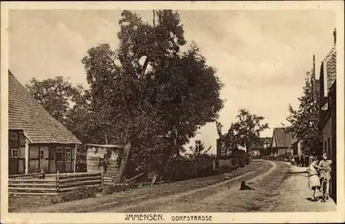 Ak Immensen Lehrte in Niedersachsen, Dorfstraße