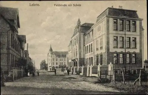 Ak Lehrte in Niedersachsen, Feldstraße, Schule