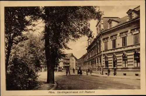 Ak Moers am Niederrhein, Uerdinger Straße, Postamt