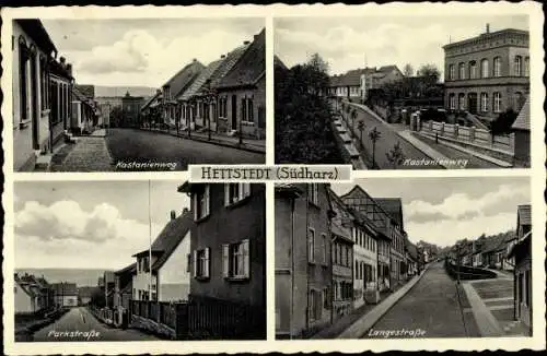 Ak Hettstedt im Südharz, Kastanienweg, Parkstraße, Langestraße