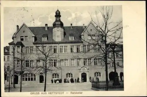 Ak Hettstedt im Südharz, Rathaus, Ratskeller