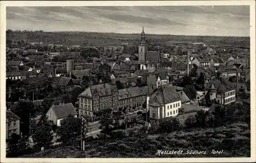 Ak Hettstedt Südharz, Totale der Stadt, Kirche