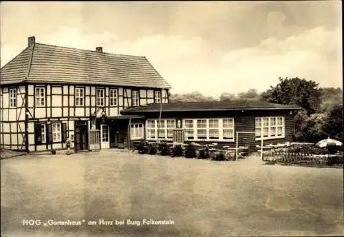 Ak Meisdorf im Harz, HOG Gartenhaus bei Burg Falkenstein