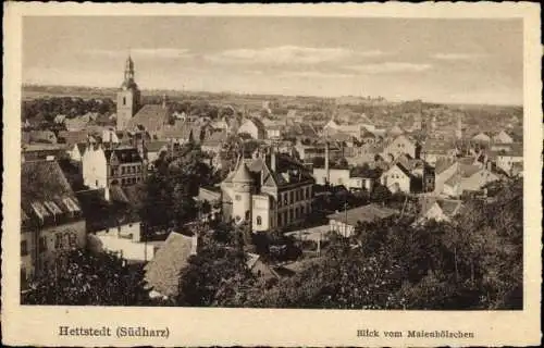 Ak Hettstedt im Harzvorland Sachsen Anhalt, Blick vom Maienhölzchen