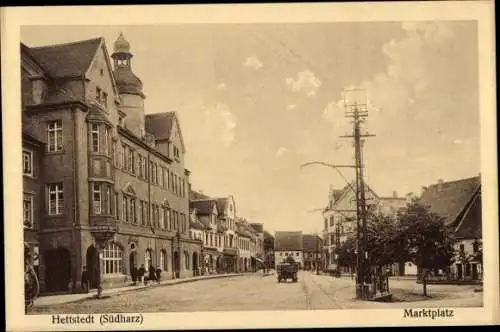 Ak Hettstedt im Südharz, Marktplatz