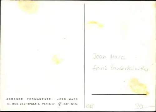 Ak Zauberkünstler Jean Marc, Spielkarten, Autogramm