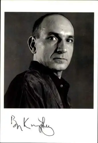 Foto Schauspieler Ben Kingsley, Portrait, Autogramm