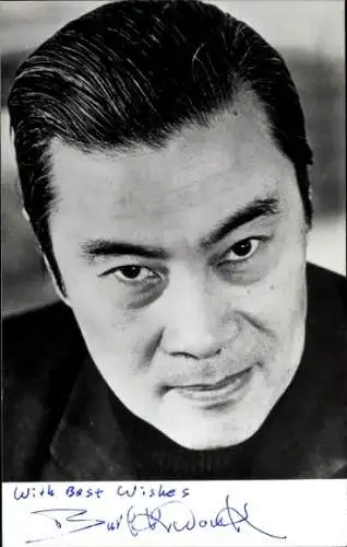 Foto Schauspieler Burt Kwouk, Portrait, Autogramm