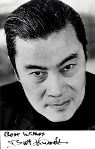 Foto Schauspieler Burt Kwouk, Portrait, Autogramm