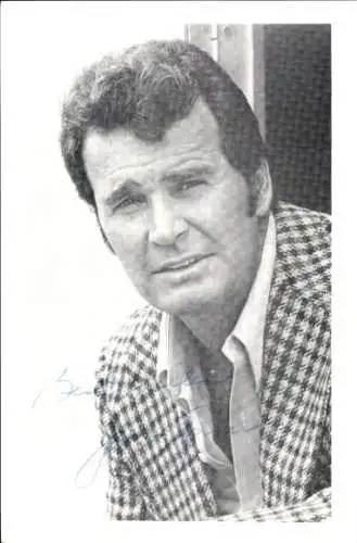 Foto Ak Schauspieler James Garner, Portrait, Autogramm
