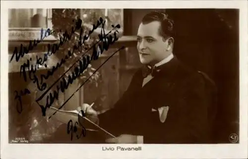 Ak Schauspieler Livio Pavanelli, Portrait, Autogramm