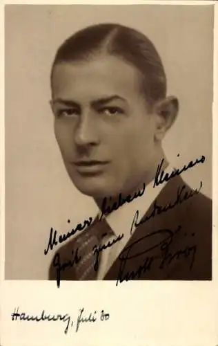 Ak Schauspieler Kurt Broj, Portrait, Autogramm