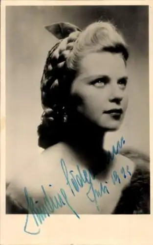 Ak Schauspielerin Christina Söderbaum, Portrait, Autogramm