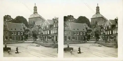 Stereo Foto Gräfrath Solingen, Marktplatz, Klosterkirche