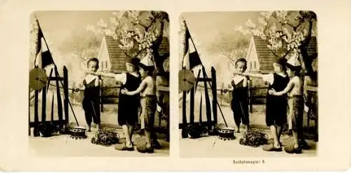 Stereo Foto Soldatenspiel 6, Kinder