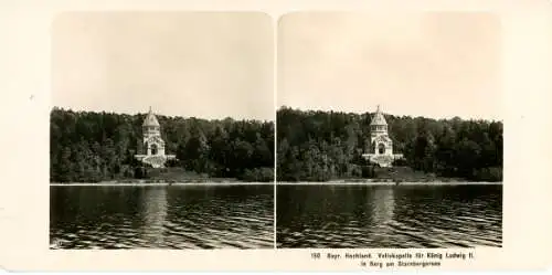 Stereo Foto Berg am Starnberger See Oberbayern, Votivkapelle