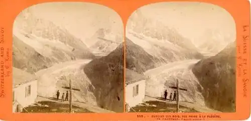 Stereo Foto Chamonix Haute Savoie, Glacier des Bois, vue prise a La Flegere