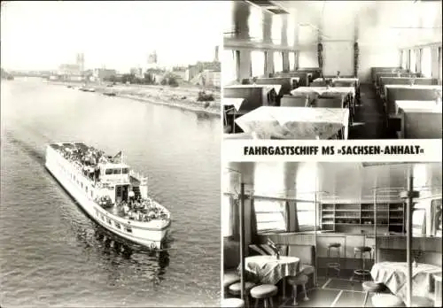 Ak Magdeburg an der Elbe, Fahrgastschiff MS Sachsen Anhalt, Weiße Flotte