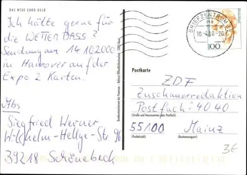 Ak Die neuen Euro-Banknoten, Geldscheine, Währungsunion 1997