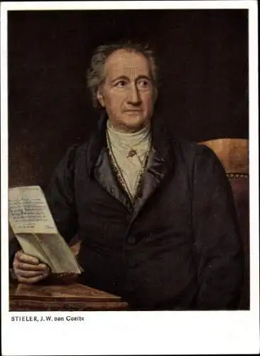 Künstler Ak Stieler, Schriftsteller Johann Wolfgang von Goethe, Portrait