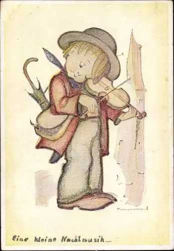 Künstler Ak Hummel, Berta, Geigerlein