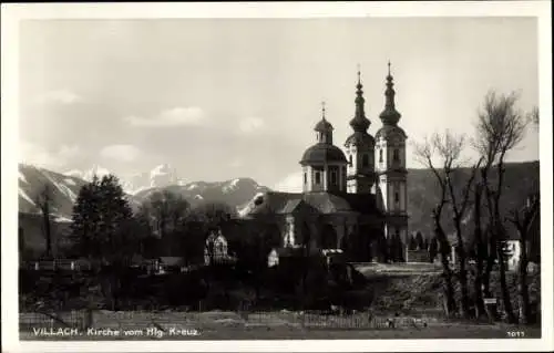 Ak Villach in Kärnten, Kirche vom Heiligen Kreuz