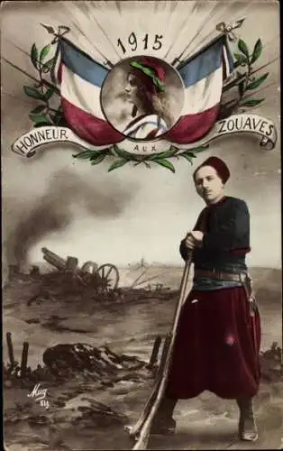 Ak Ehre den Zuaven, I WK