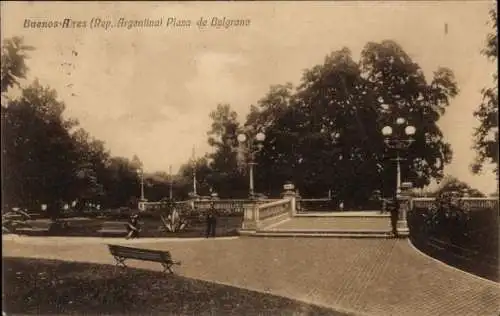 Ak Buenos Aires Argentinien, Plaza de Belgrano