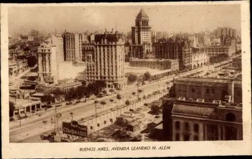 Ak Buenos Aires Argentinien, Avenido Leandro N. Alem
