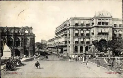 Ak Colombo Ceylon Sri Lanka, Straßenpartie