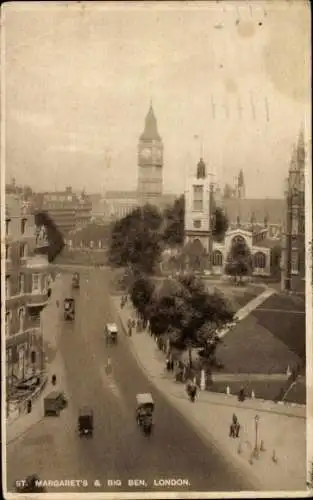 Ak London City England, St. Margaret's, Big Ben