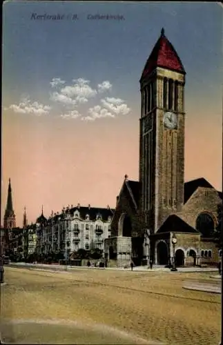 Ak Karlsruhe in Baden, Lutherkirche