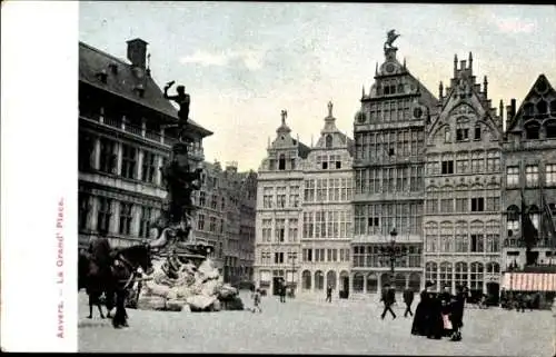 Ak Antwerpen Antwerpen Flandern, Der Grand Place
