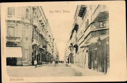Ak Alexandria, Ägypten, Cherif Pasha Street