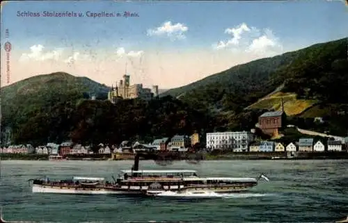 Ak Capellen Kapellen Stolzenfels Koblenz am Rhein, Schloss Stolzenfels, Schiff