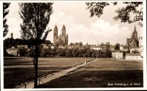 Ak Bad Homburg vor der Höhe Hessen, Teilansicht, Kirche