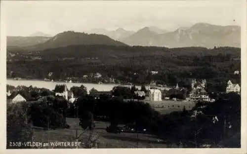 Ak Velden am Wörthersee Kärnten, Panorama, Blick zum Ort