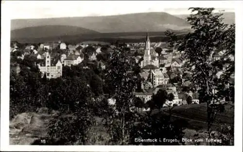 Ak Eibenstock im Erzgebirge Sachsen, Blick vom Triftweg, Gesamtansicht