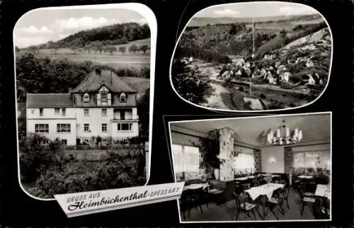 Ak Heimbuchenthal im Spessart, Blick aus der Vogelschau, Gasthaus Sonnenblick