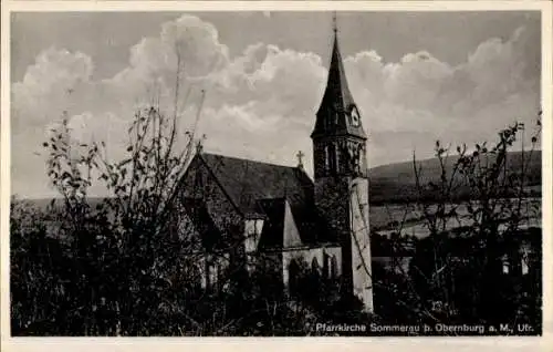Ak Sommerau Eschau im Spessart, Pfarrkirche