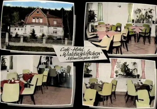 Ak Mömlingen im Odenwald Unterfranken, Cafe-Hotel Waldschlößchen, Innenansichten