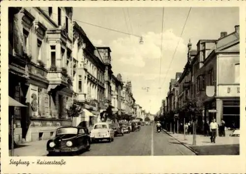 Ak Siegburg an der Sieg, Kaiserstraße, Autos